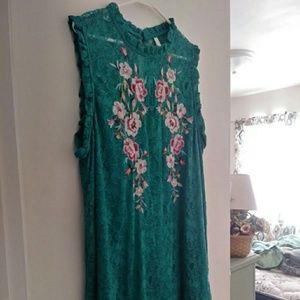 Turquoise Lace Dress